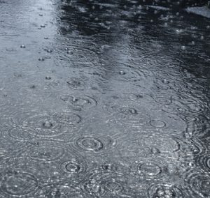 journey on a rainy road